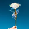 Cadeau color&eacute; de fleur de cristal de rose de galaxie pour la f&ecirc;te des m&egrave;res- pour la f&ecirc;te des m&egrave;res