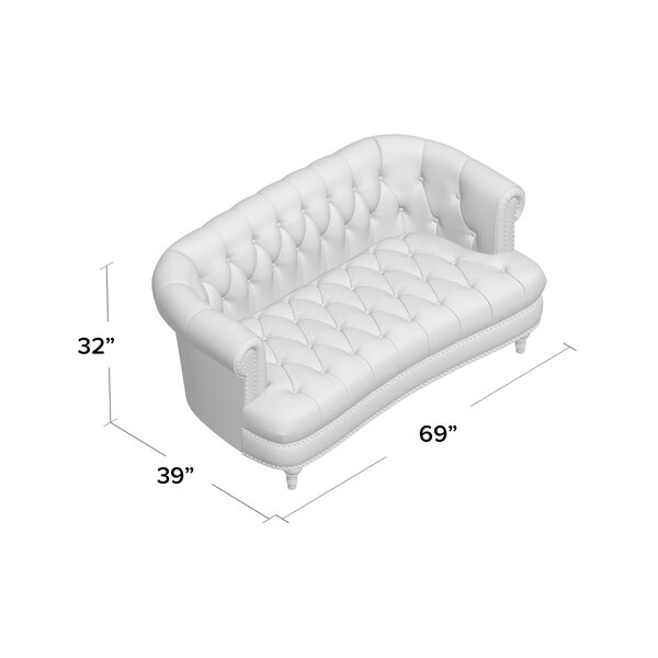 Anderson Chesterfield 69" Rolled Arm Loveseat