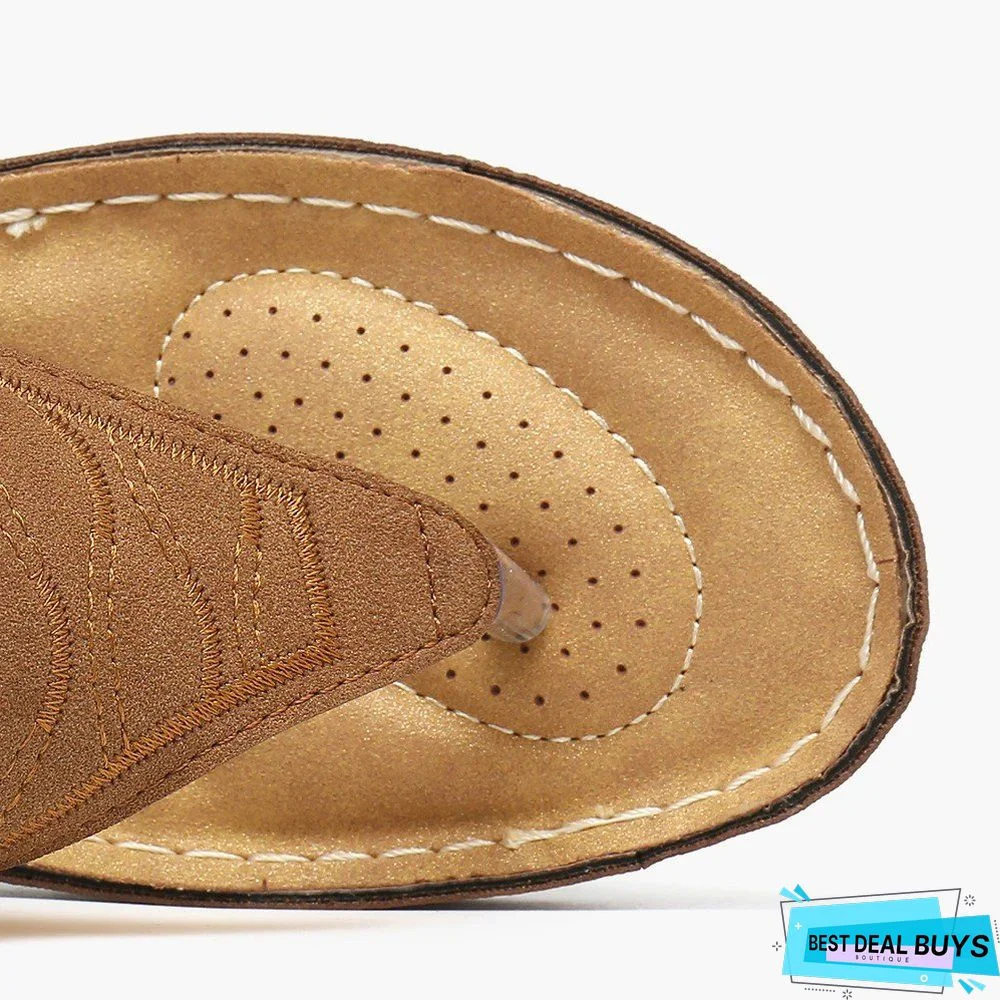 Embroidery Holiday Sandals