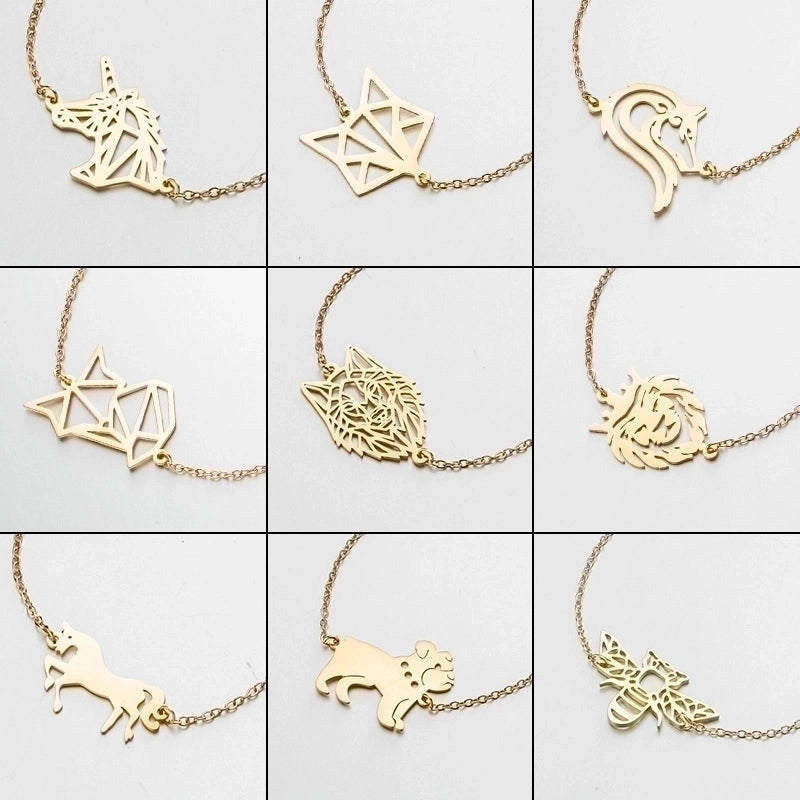 Cute Animal 201 Stainless Steel 18K Gold Plated Bracelets In Bulk