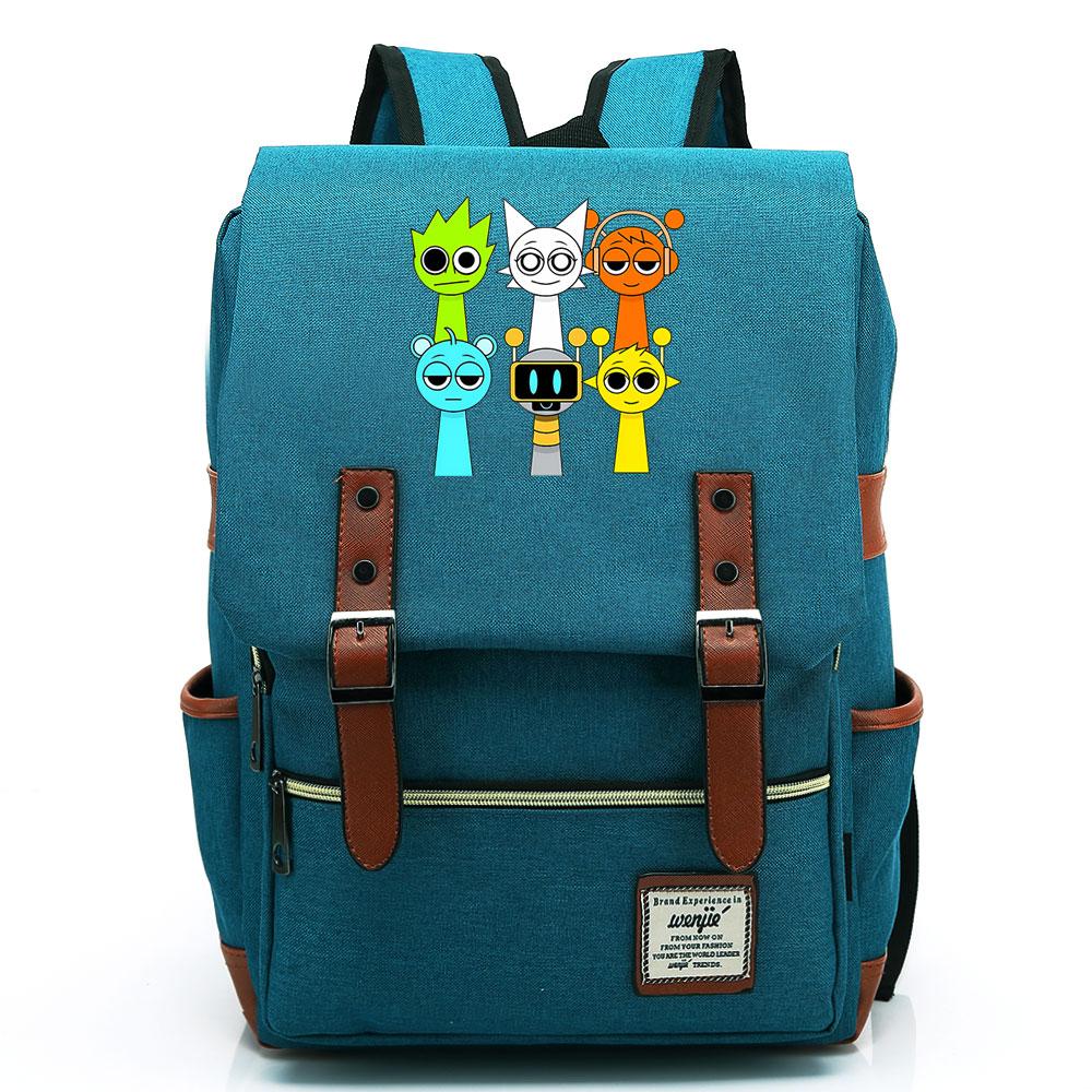 Mayoulove Sprunki Backpack Lightweight Design Water-Resistant Suitable For School And Outdoor Activities-Mayoulove