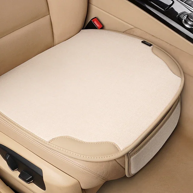 1pc Waterproof Anti-Slip Seat Cushion Cover for Front Car Seats, Easy Installation, Universal Fit