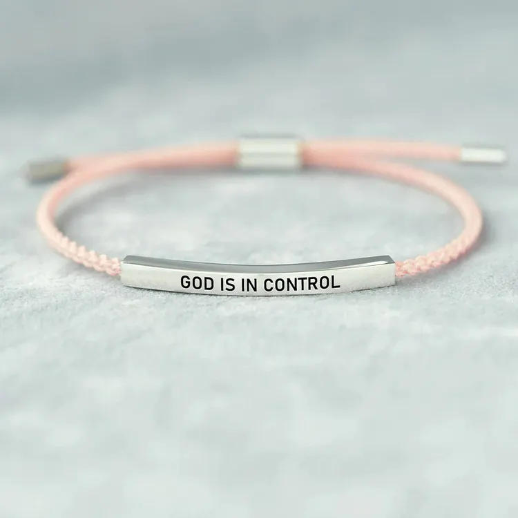 God Is In Control Inspirational Tube Bracelet