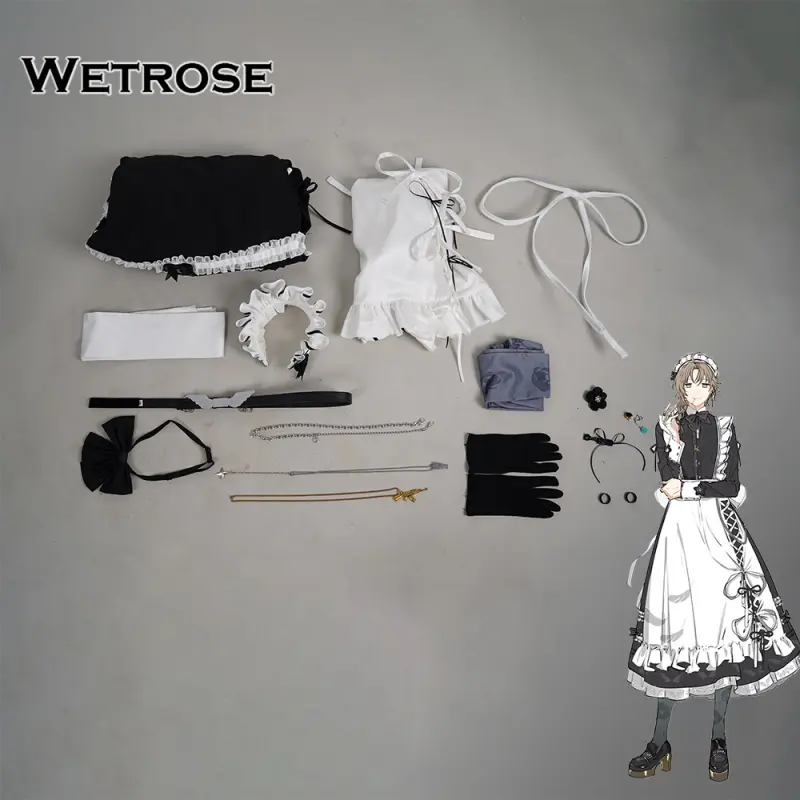 [Wetrose] Pre-Order Nijisanji Vtuber Kanae Maid Outfit Cosplay Costume叶メイドコスプレ