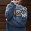 Gioiacombo&trade; Nuovo maglione jacquard ispessito da donna autunno e inverno