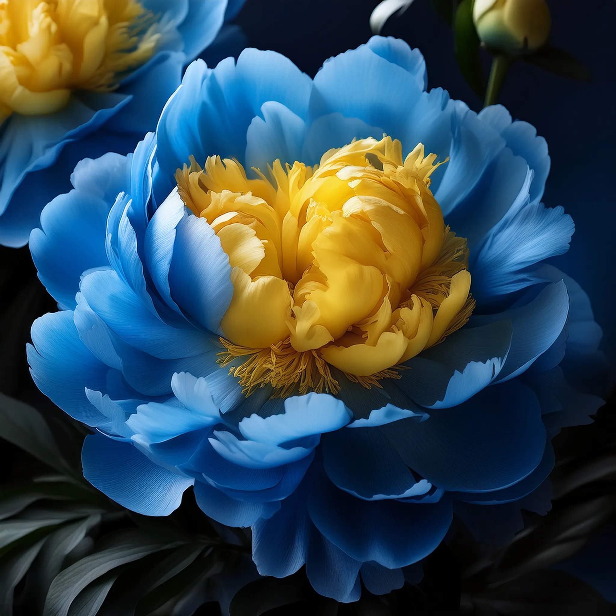 💙💛Blue Yellow Peony Flower Seeds