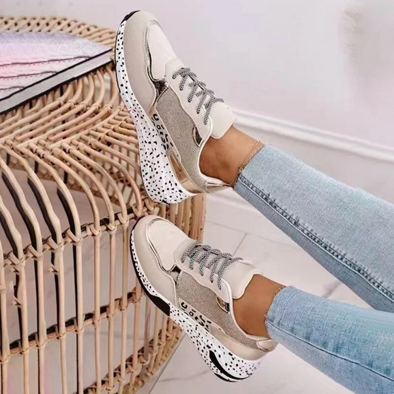 2021Women Patchwork Vulcanized Shoes Summer Thick Bottom Breathing Sneakers Ladies Mixed Color Sports Shoes Large Size Shoes