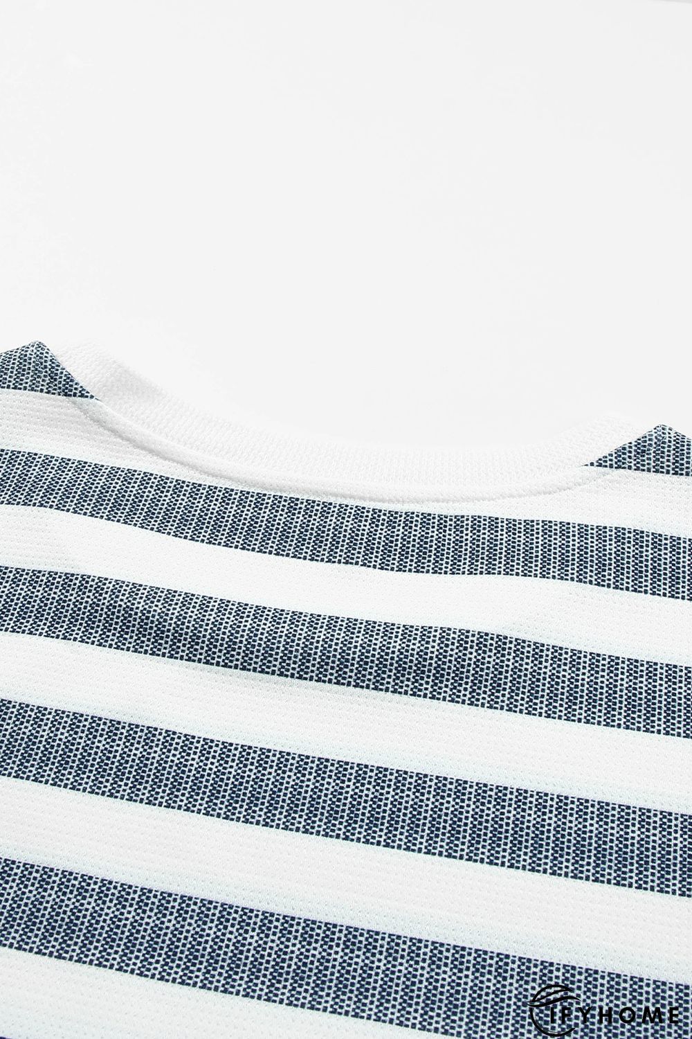 White Stripes Colorblock T-shirt | IFYHOME