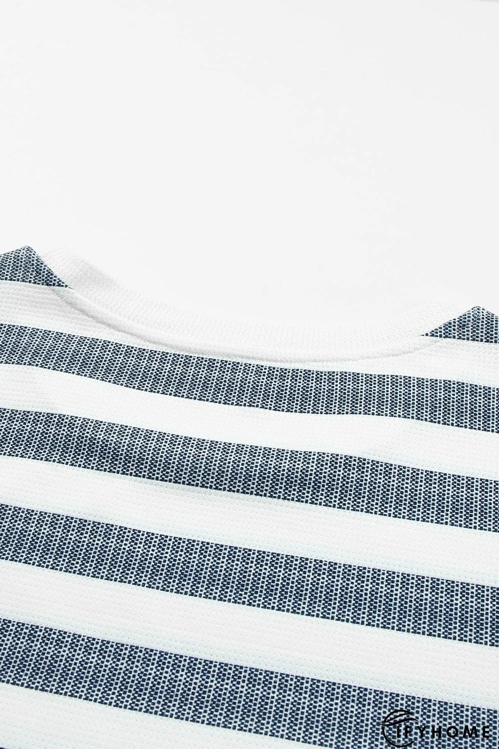 White Stripes Colorblock T-shirt | IFYHOME