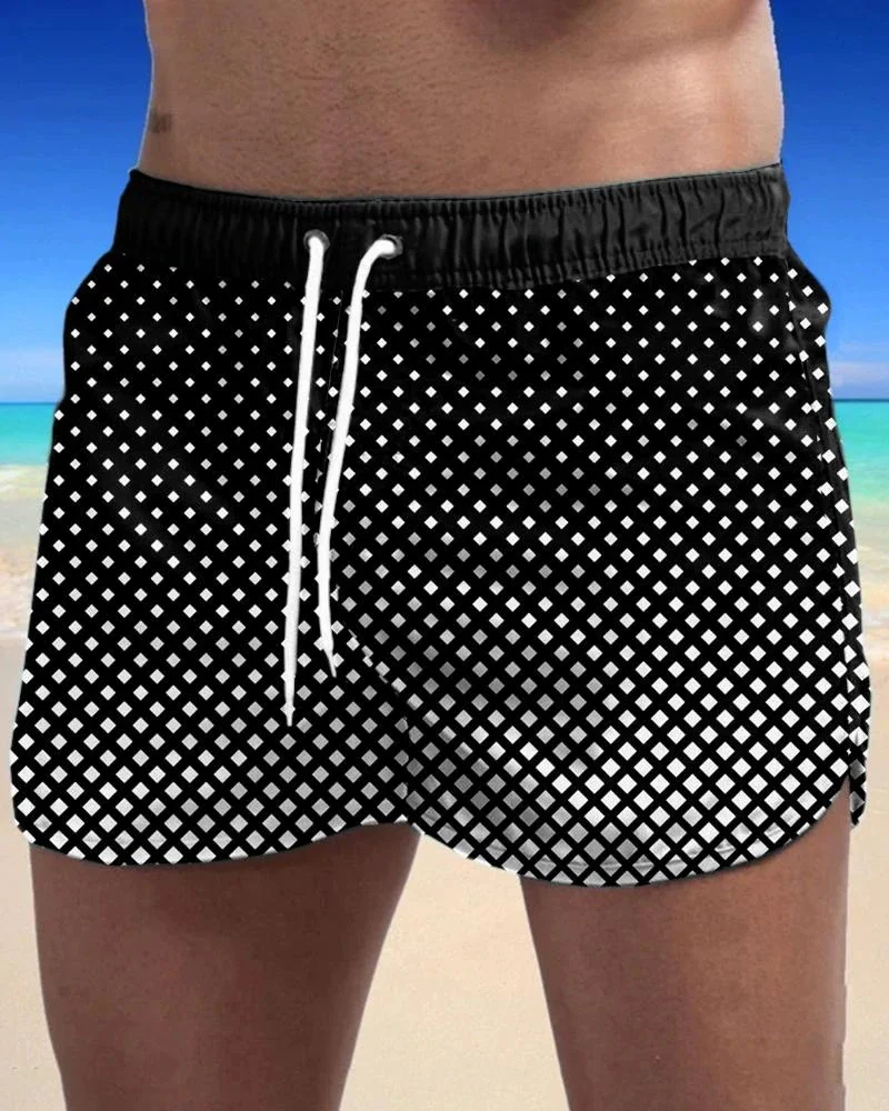 men's polka dot print swimming trunks