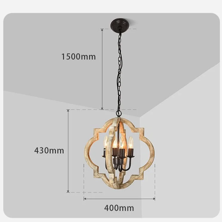 Retro Four Head Industrial Hotel Iron Chandelier Living Room Bar Restaurant Lamp Wholesale