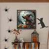 Halloween Witch Crow Pumpkin-Full Round Diamond Painting 40*40CM