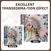 Native American Girl Partial Drill Diamond Painting Kit 30x30cm Special Shaped Rhinestones DIY Craft for Adults Beginners Home Decor