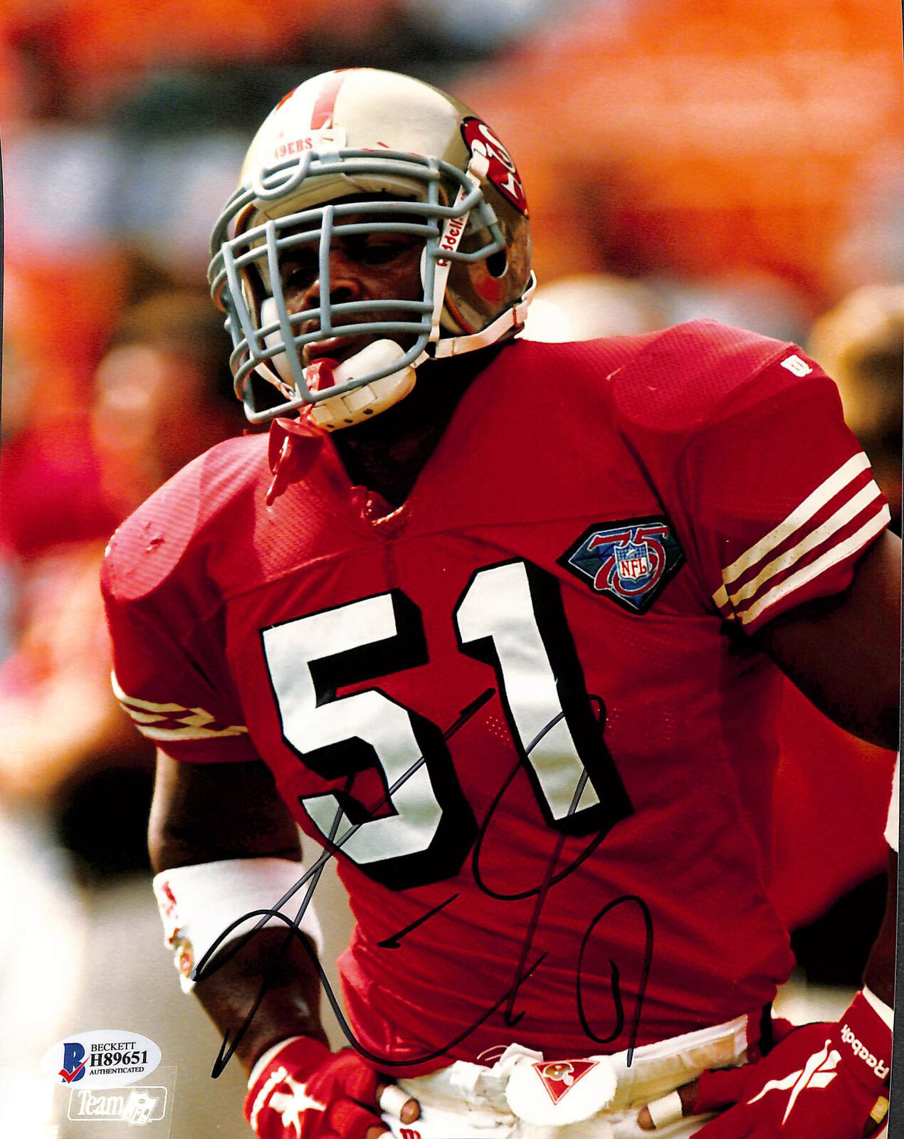 49ers Ken Norton Jr. Authentic Signed 8x10 Photo Poster painting Autographed BAS