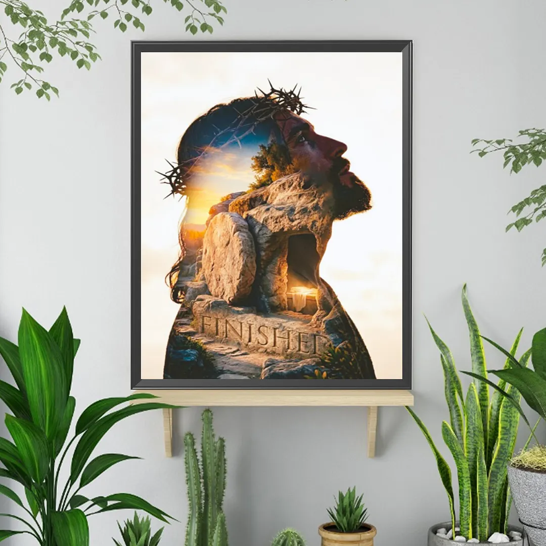 Jesus Full DIY 5D Square Drill Diamond Painting Gem Art Kits for Adults/Beginners Gift Idea Home Wall Decor Diamond Dots Paintings Picture Arts Craft 17.72x21.65In (ZQA6870)