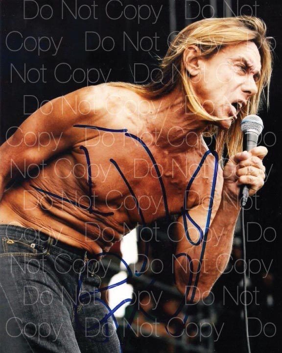 Iggy Pop The Stooges signed 8X10 Photo Poster painting picture poster autograph RP