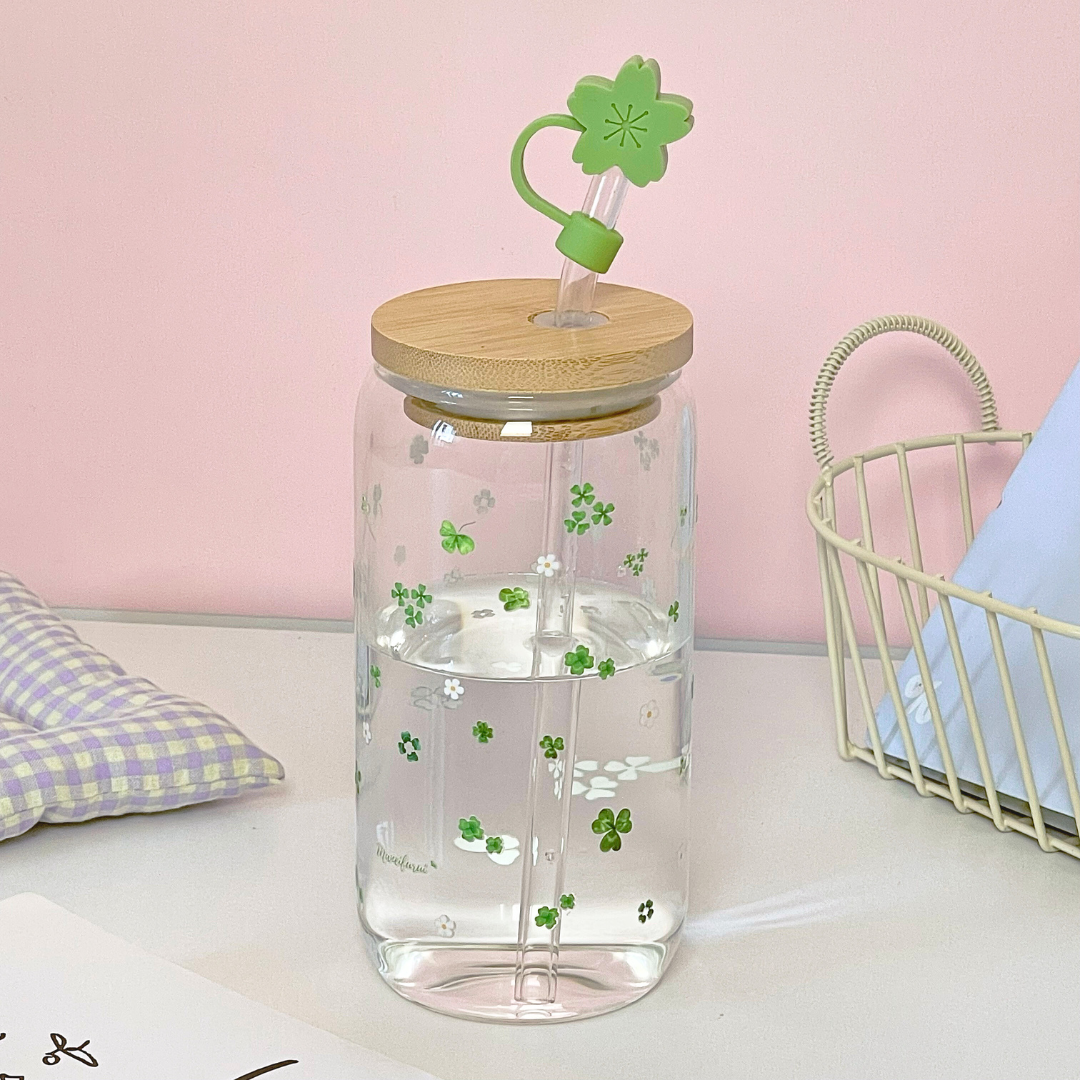 Maneifurui™  【Lucky Clover】Glass Cup