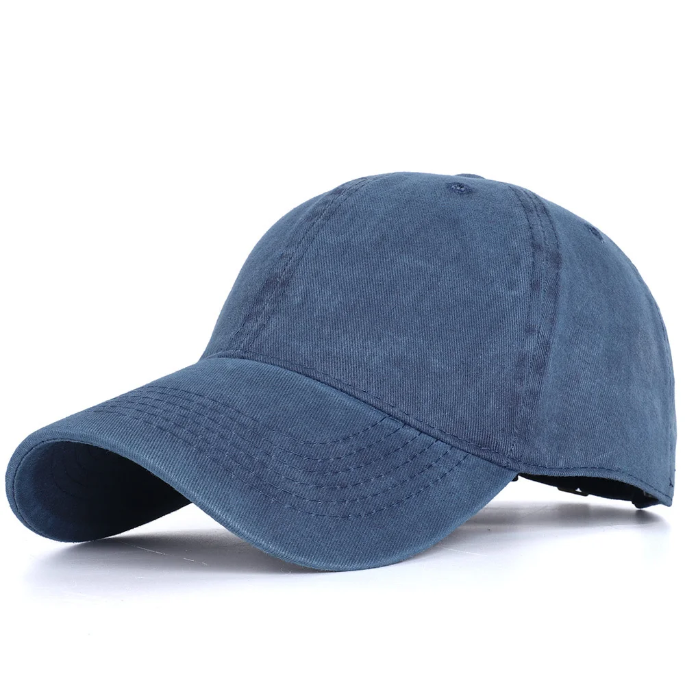 Spot New Washed Baseball Cap Men And Women Outdoor Leisure Solid Color Light Board Do The Old Sunshade Cap Simple Peaked Hat