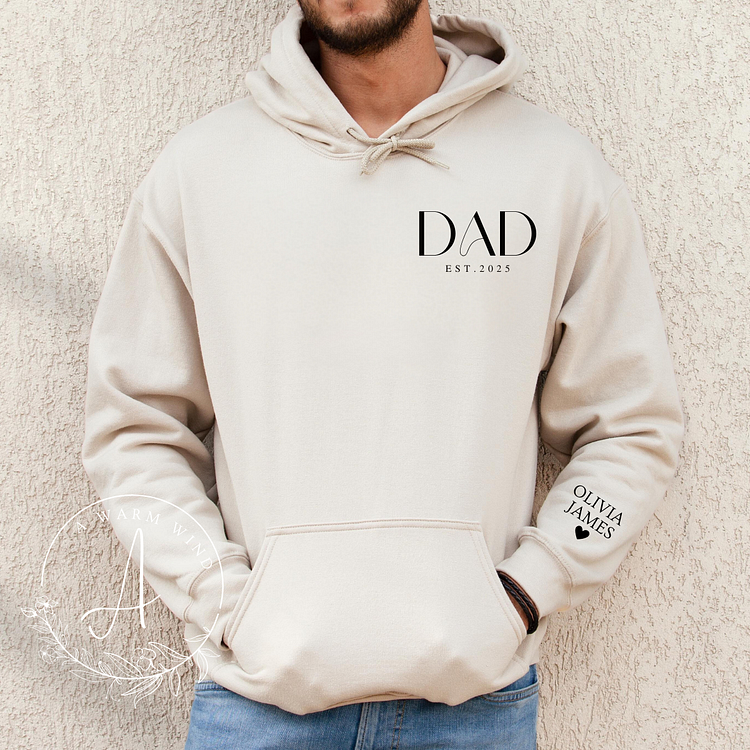 Personalized Dad Sweatshirt- With children's names & birth years.Father's Day gift.Shirt for new fathers.Birthday gift idea.