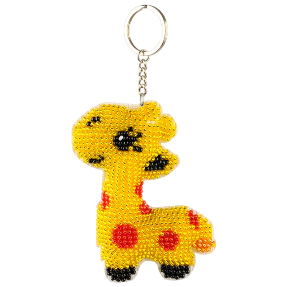 [Bead Embroidery] - 9CT Full Stamped Cross Stitch Keyring - Giraffe