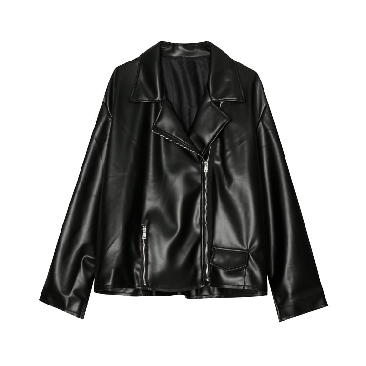 Autumn Loose Leather Coat Coat Jacket Men Pu Jacket