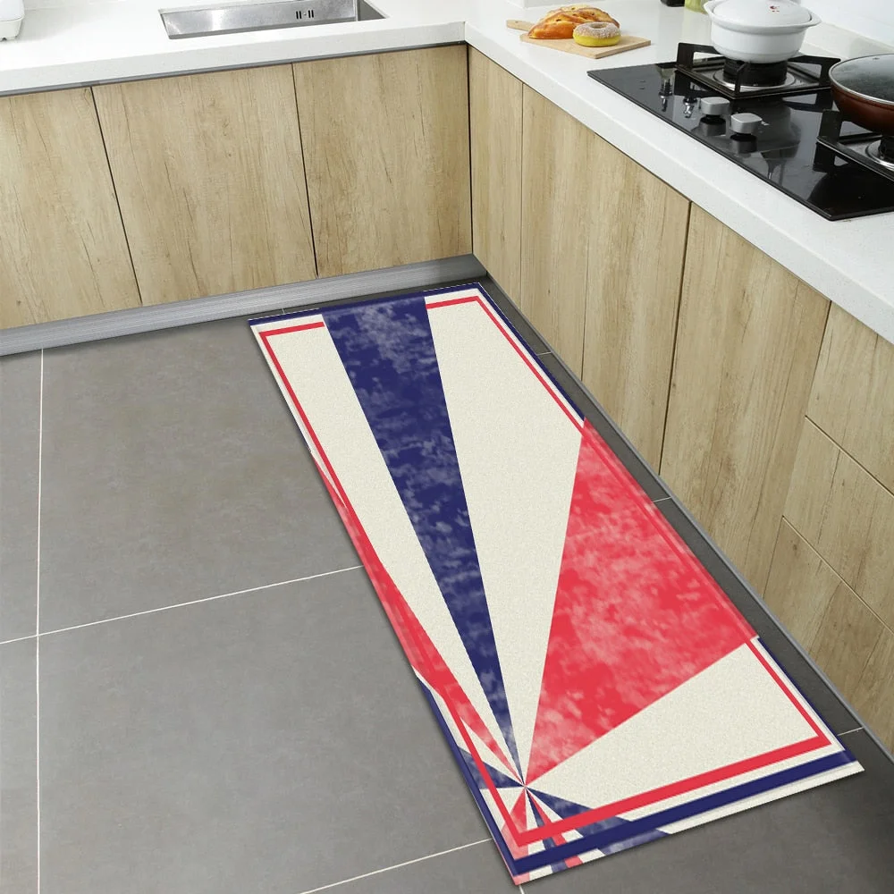 Modern Kitchen Mat Home Entrance Doormat Hallway Bathroom Anti-Slip Long Rug Bedroom Living Room Balcony Floor Decoration Carpet
