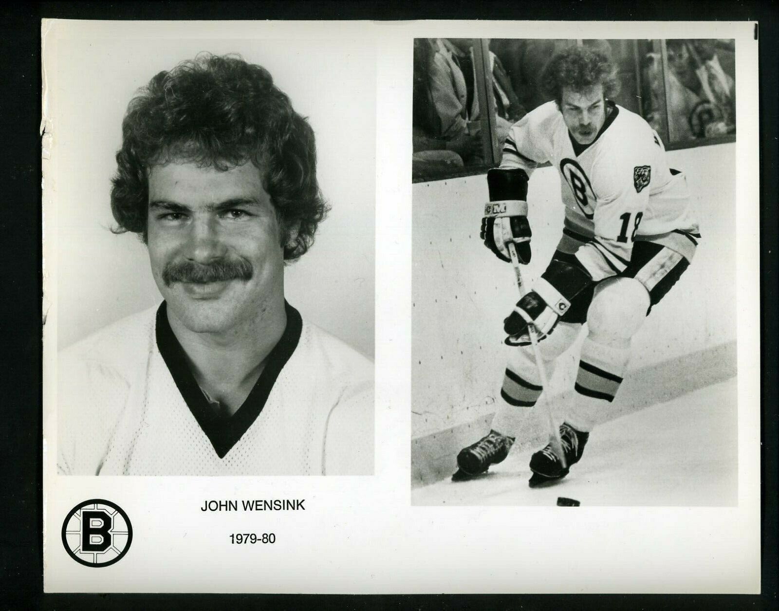 John Wensink Boston Bruins team issued 1979 Press Photo Poster painting