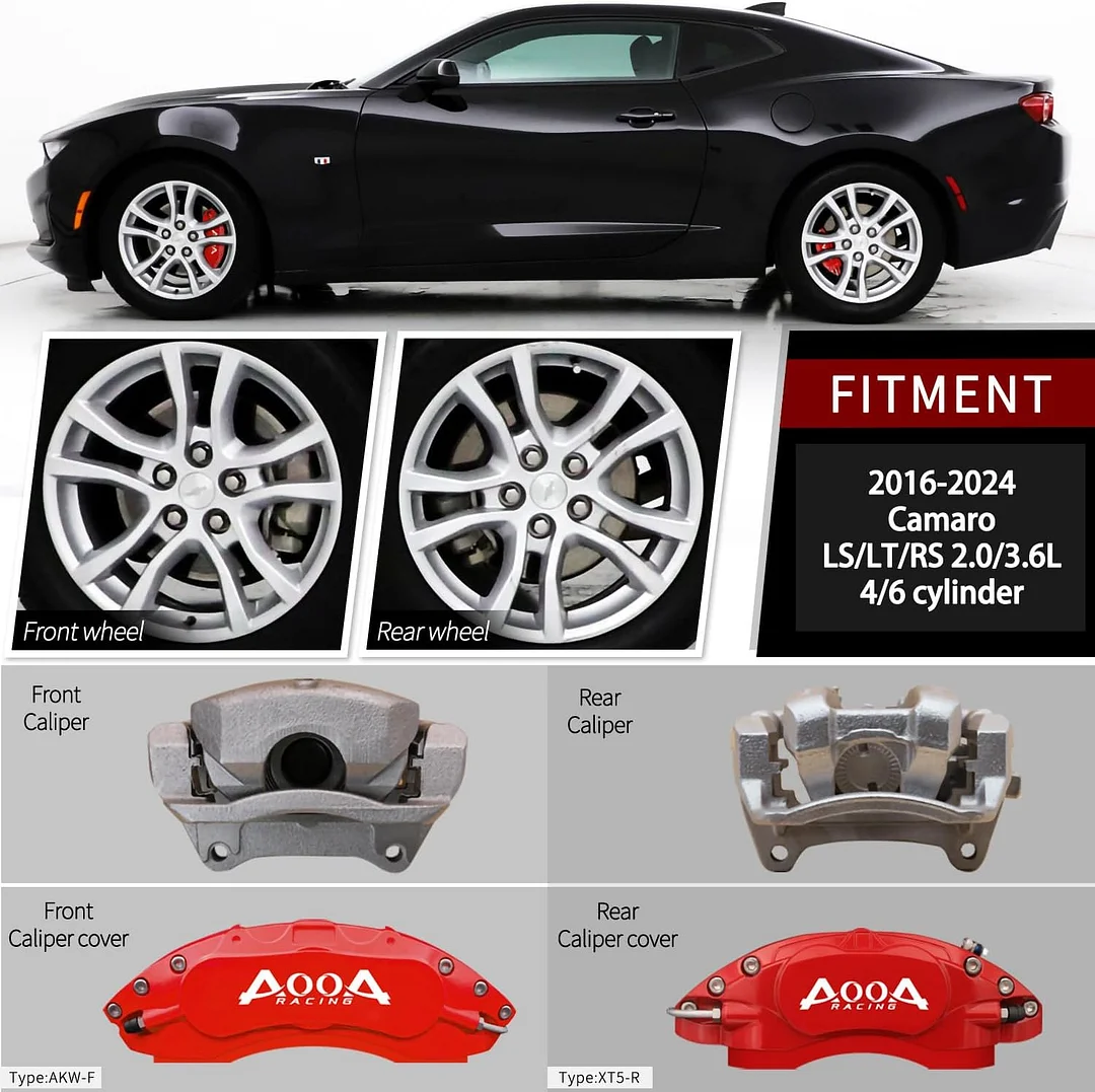 Car aluminum alloy special car special buckle screw fixed caliper cover (4PCS luxury upgrade version)