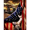 Flagge zum Unabhängigkeitstag - runder Bohrer Diamantmalerei - 30*40cm