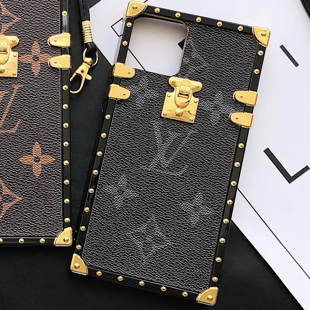 Classic LV Monogram Canvas Leather iPhone Crossbody Case Samsung Galaxy Cover