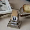 Mechanical Desk Calendar Flip rotating Perpetual Calendar