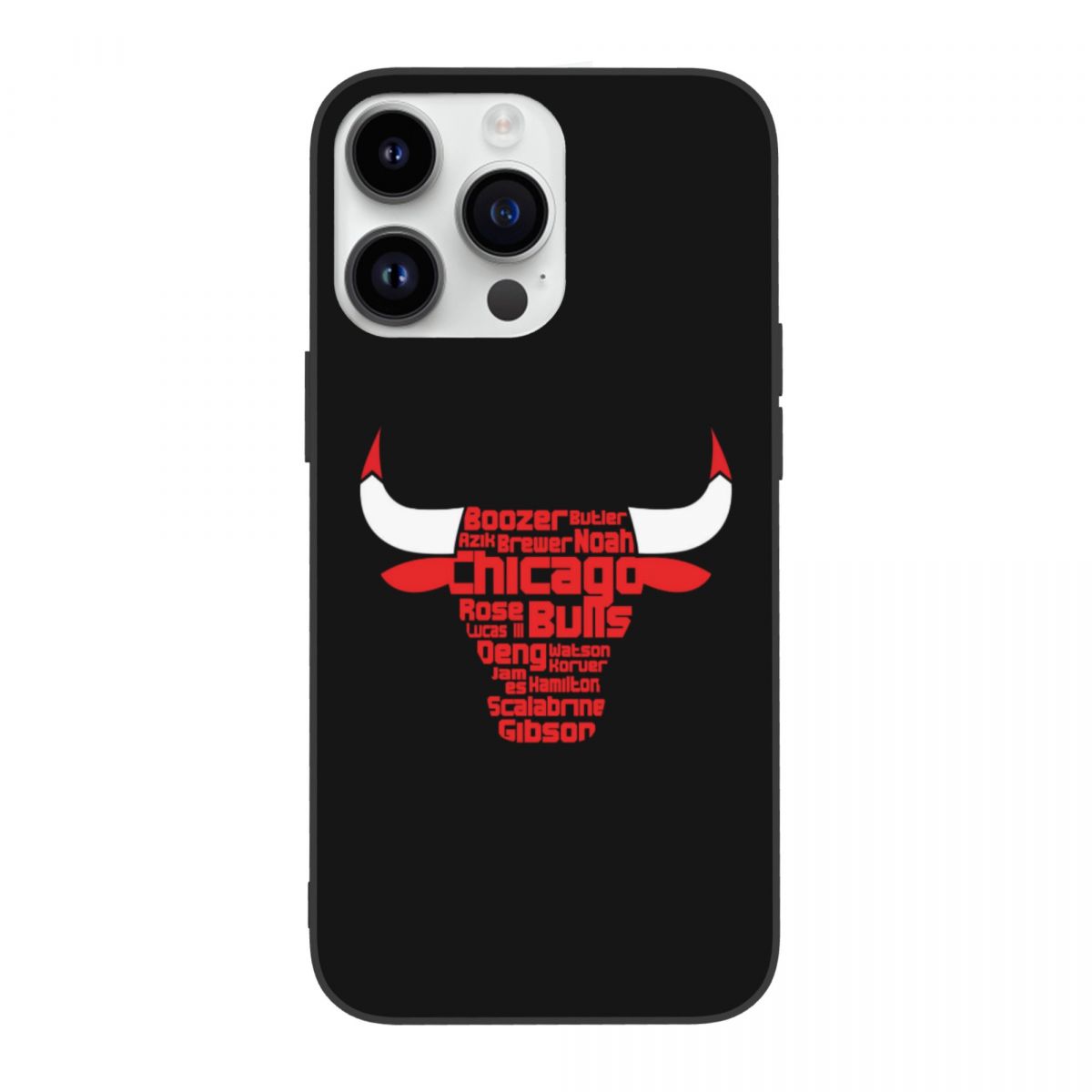 Chicago Bulls Players Text Logo iPhone 14 Case Cover