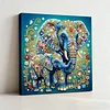 (25x25cm)DIY Elephant Framed Handmade Pearl Painting Art Craft Kit Living Home Decor