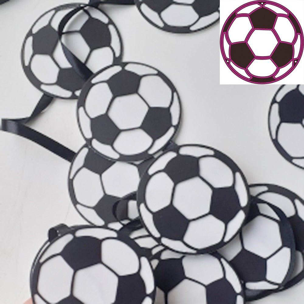 Football Cutting Dies Birthday Party Metal Cutting Dies Stencils For DIY Scrapbooking Album Stamp Paper Card Embossing Mold