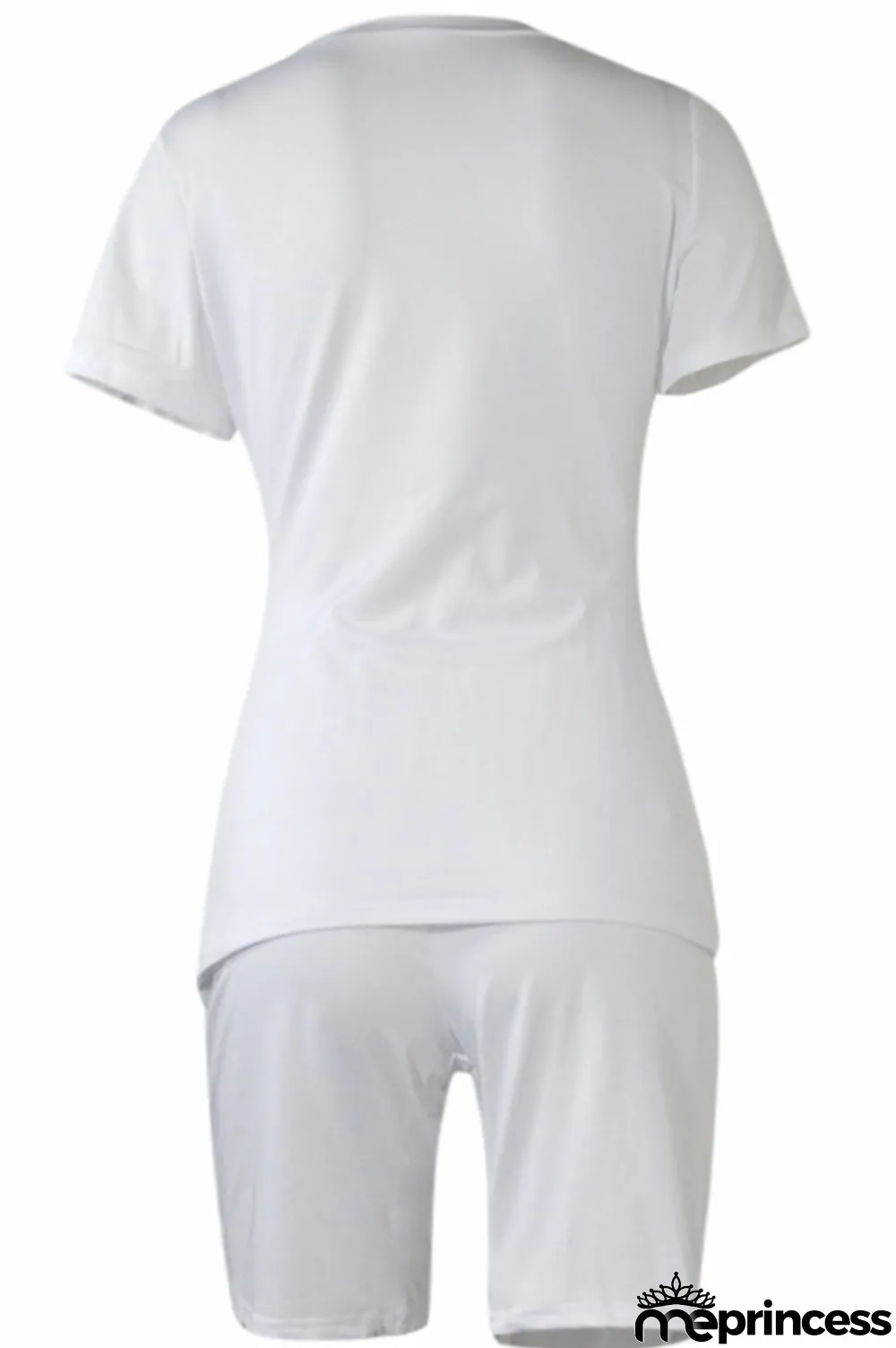 Blue Milk Silk Casual Sexy Solid Two Piece Suits pencil Short Sleeve