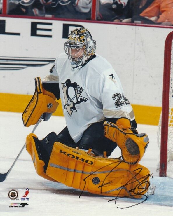 MARC-ANDRE FLEURY SIGNED PITTSBURGH PENGUINS GOALIE 8x10 Photo Poster painting #3 Autograph