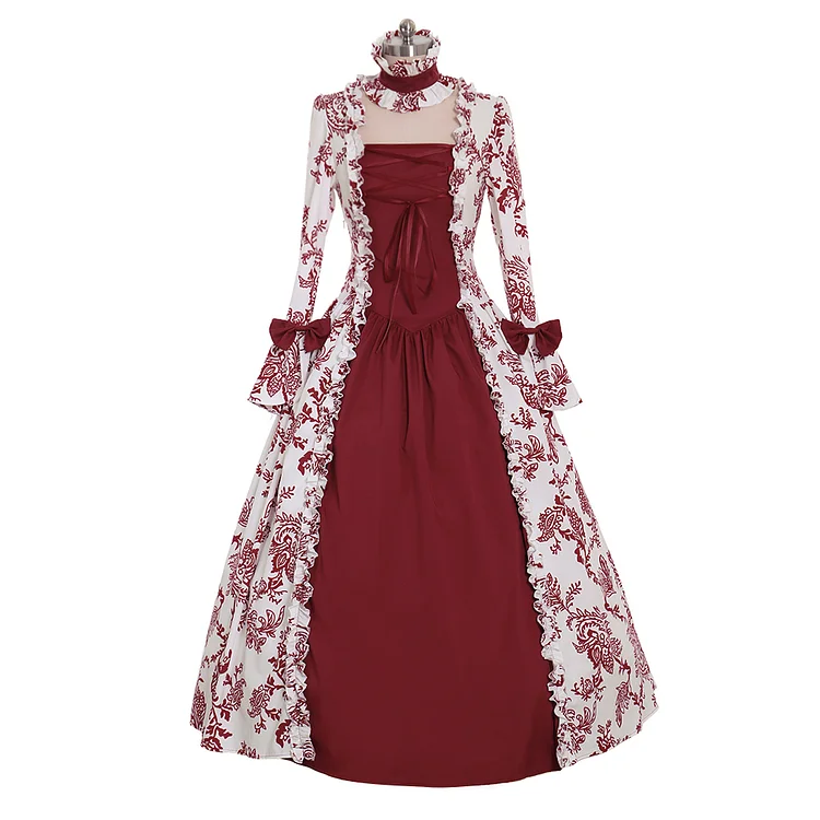 ✨In Stock✨Women Victorian Gothic Medieval rococo Dress Halloween Costume Retro Robe Noble Princess Palace floral dress