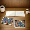2 Pack Butterfly DIY Diamond Art Spiral Notebook Kit 80 Pages No Lines