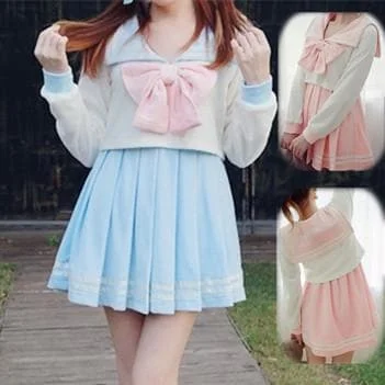 [Reservation] S/M/L Pink/Blue Sailor Moon Like Sailor Seifuku Dress SP153645
