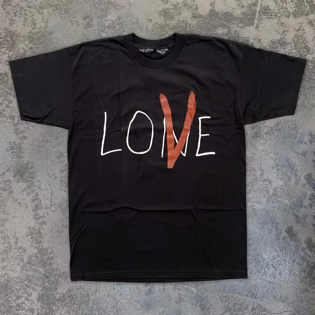 Personalized fashion love pattern short-sleeved T-shirt street style