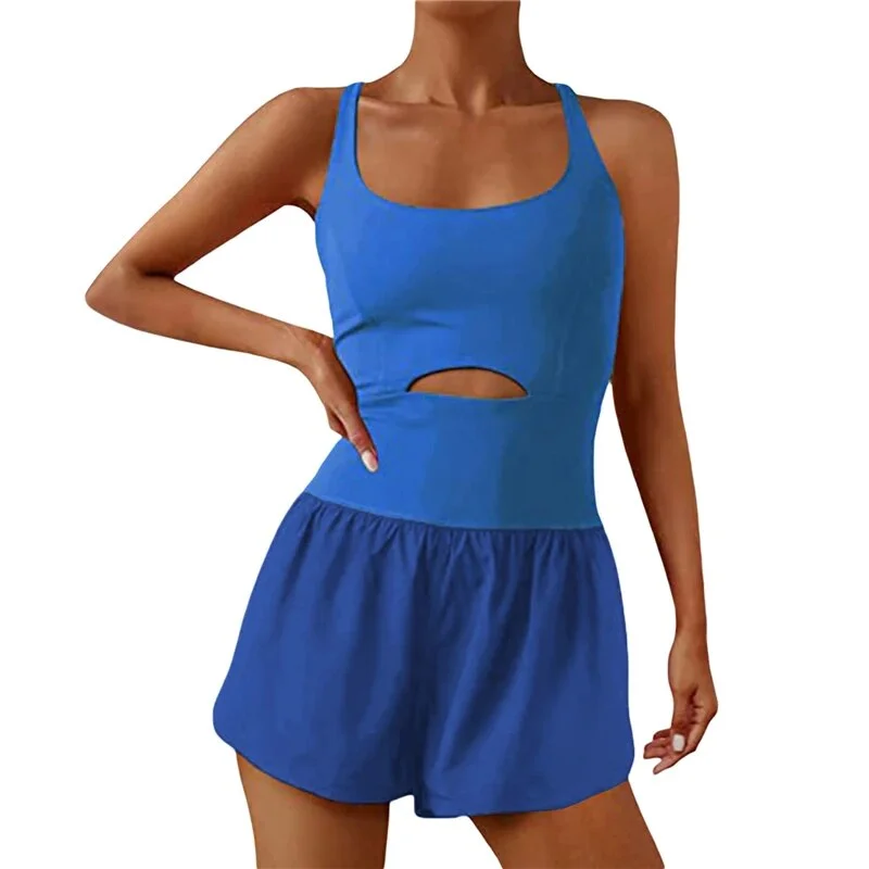 Toloer Toloer Women Tennis Dress Summer Casual Solid Color Sleeveless Open Back Athletic Mini Dresses with Pockets Sports Workout Golf Dress 1127-0-Outfit Ideas