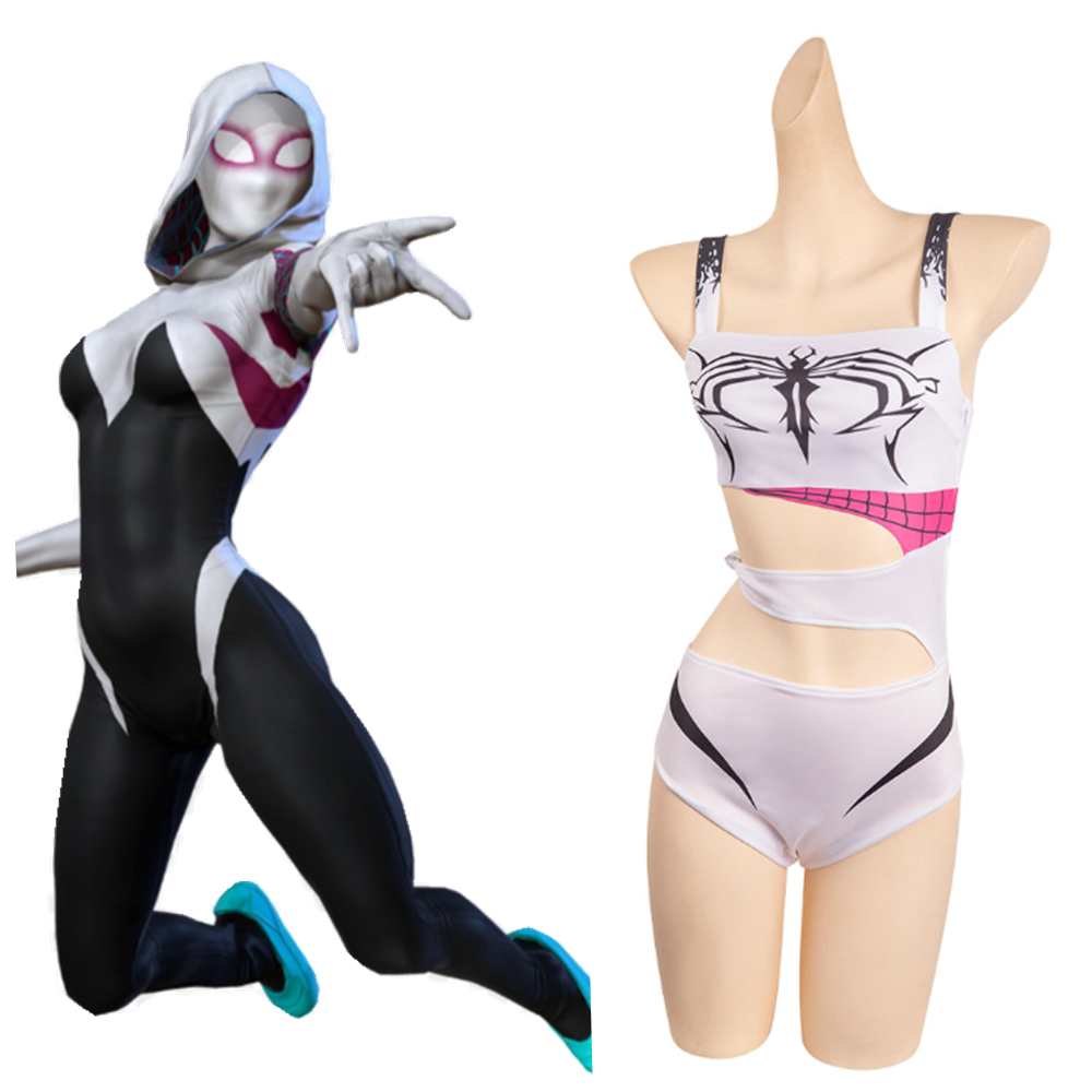 Spider-Man Gwen  Cosplay Costume Swimsuit Outfits Halloween Carnival Party Disguise Suit