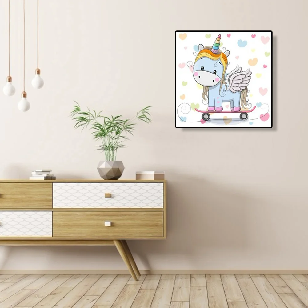 Full Round Diamond Painting 30*30cm - Unicorn