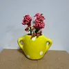 Cute Plant Fridge Magnets Mini Ceramic Vase Fridge Magnets Tiny 3D Plant Vase