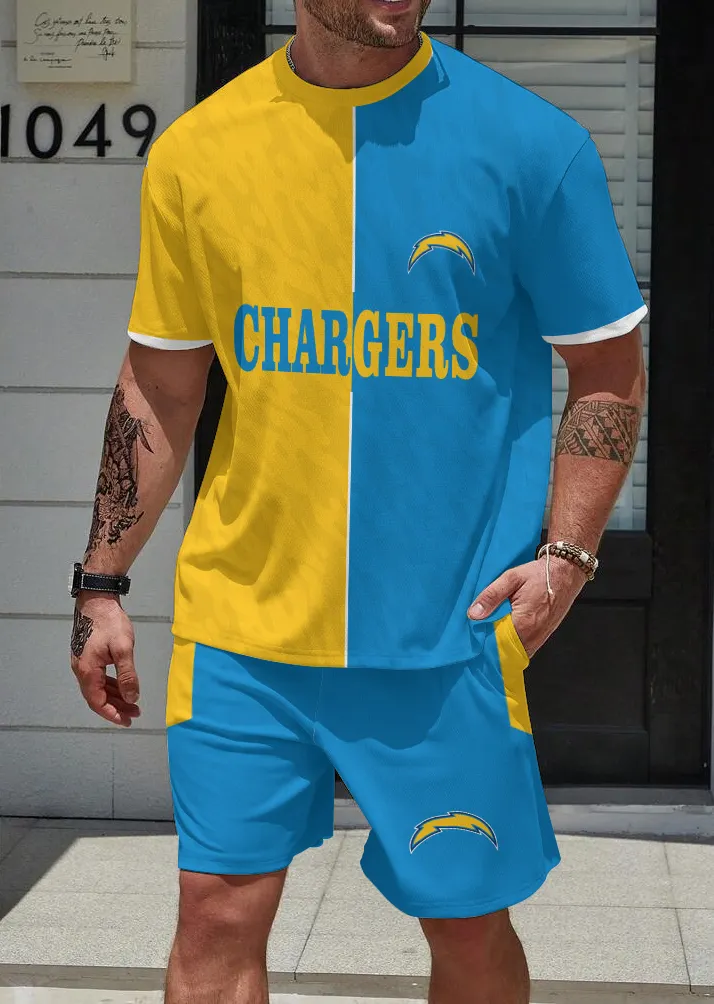 Los Angeles Chargers  Limited Edition Top And Shorts Two-Piece Suits