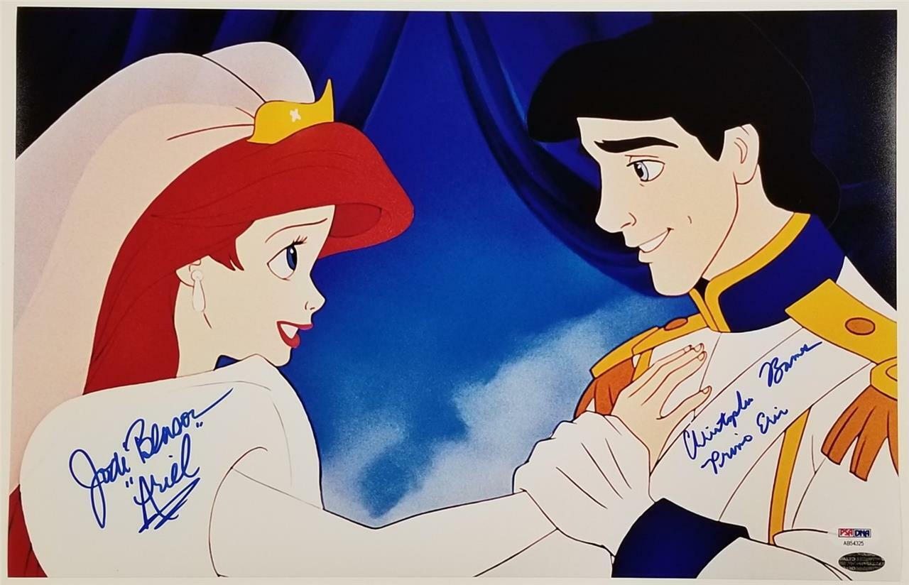 JODI BENSON & CHRISTOPHER BARNES Signed The Little Mermaid 11x17 Photo Poster painting ~ PSA COA