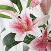 2 Heads Soft Touch Large 18cm Lily Artificial Flower Bouquet Decor