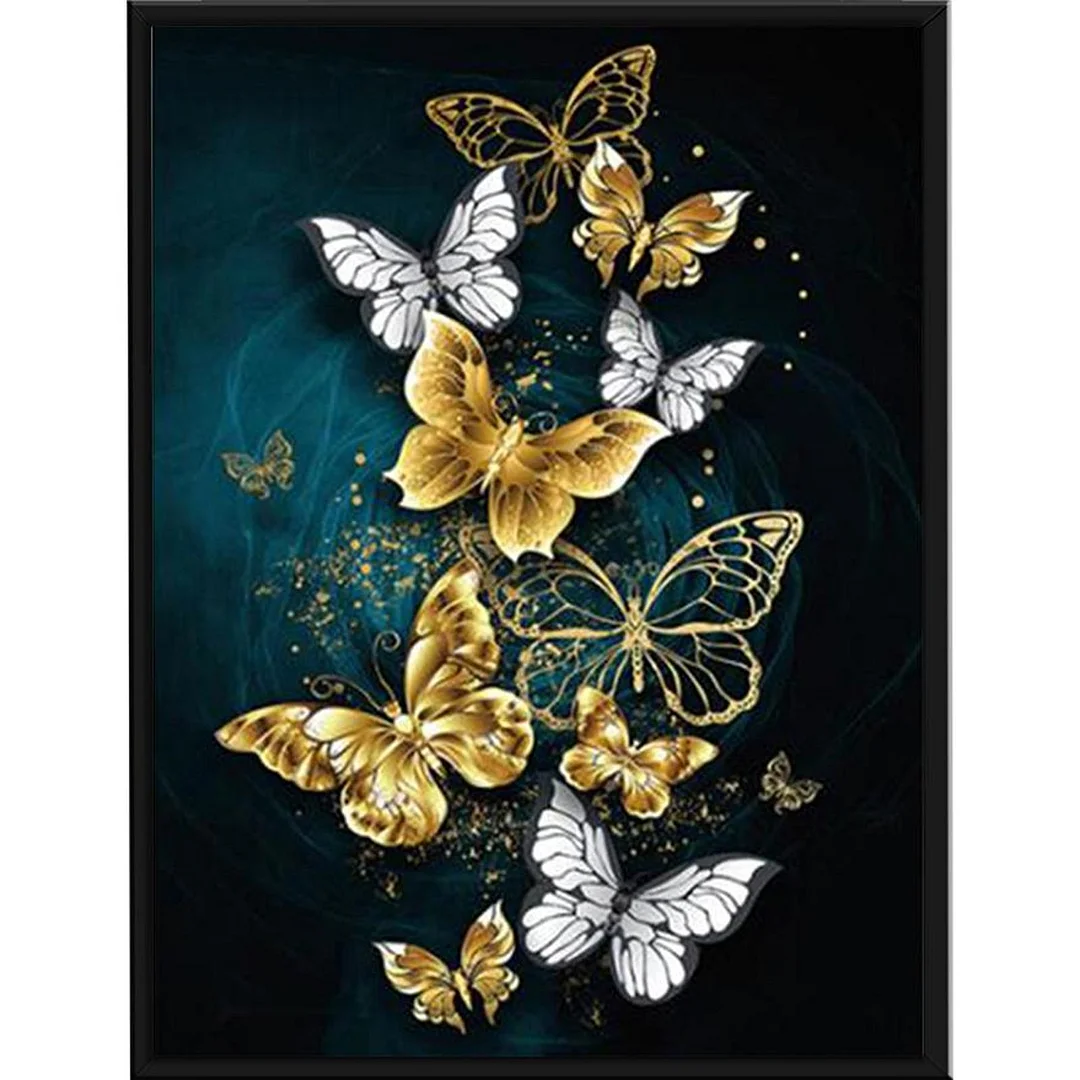 Full Embroidery 11CT DIY Butterflies Art Stamped Cross Stitch Kit Craft