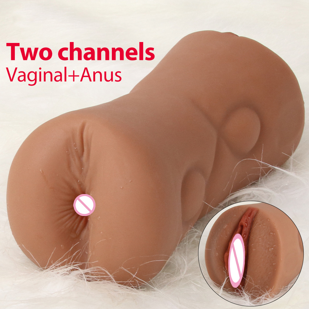 Vagina Anal Sex Inverted Model Double-channel Masturbation Cup