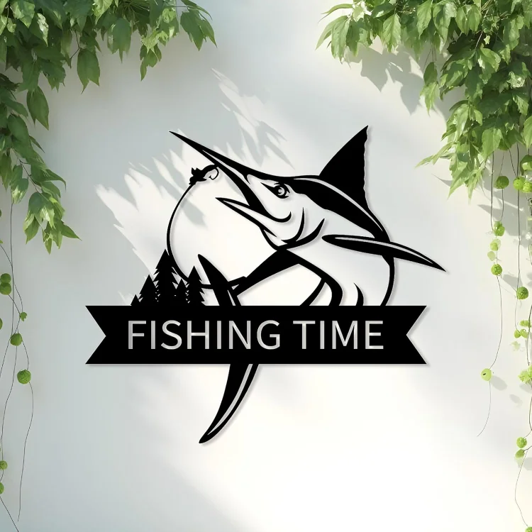 Personalized Largemouth Bass Metal Sign, Custom Fishing Last Name Sign for Home, Fish Family Signs Wall Decor, Outdoor Metal Fish Sign, Metal Wall Art Decor, Housewarming Gifts Fisherman Gifts